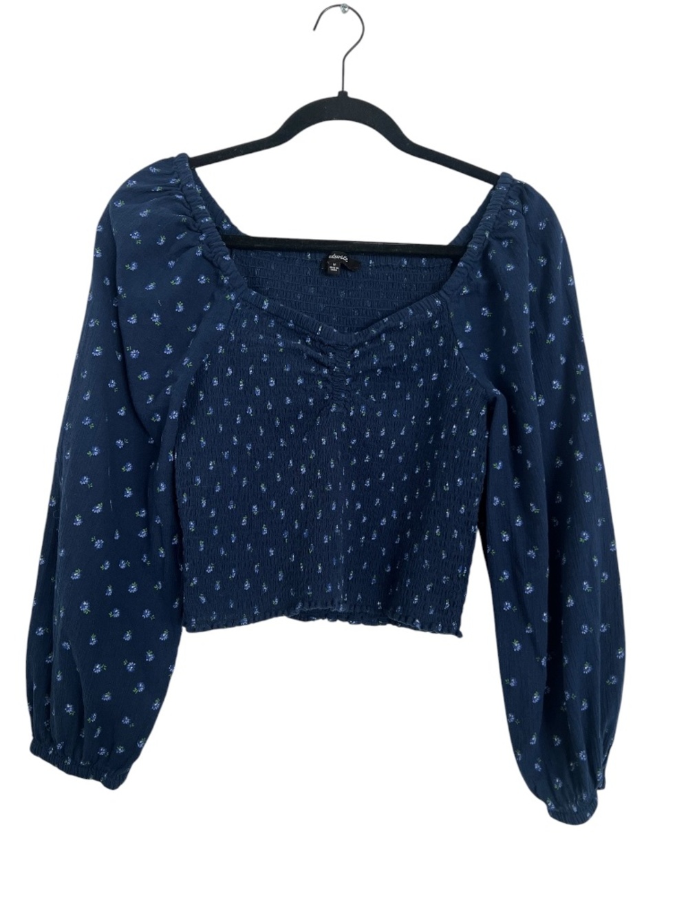 Madewell Smocked Floral Milkmaid Crop Top (M) - Picture 2 of 4
